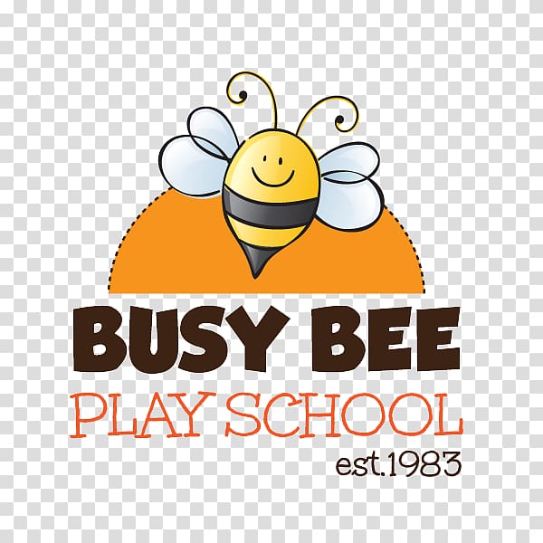 Busy Bee Playschool Orange Splot Art Spot Logo Insect, bee transparent background PNG clipart