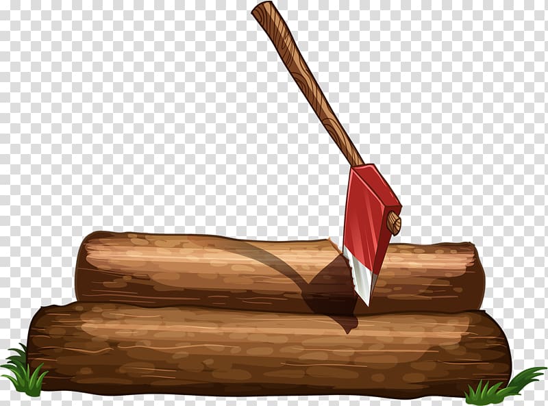 Axe , Inserted in the wood ax transparent background PNG clipart