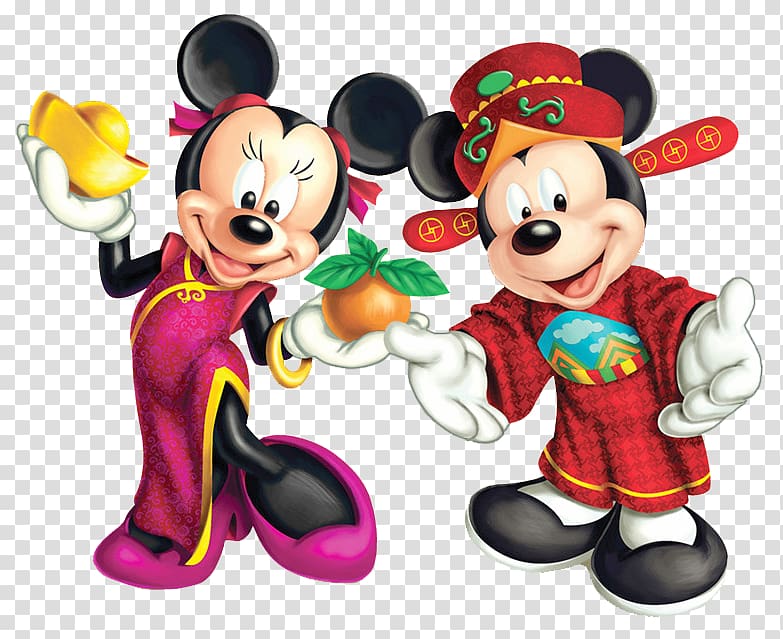 Wedding invitation Mickey Mouse Chinese New Year Greeting & Note Cards, mickey minnie transparent background PNG clipart