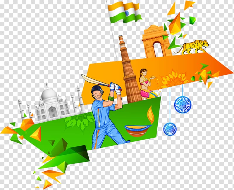 India Poster Illustration, India posters element transparent background PNG clipart