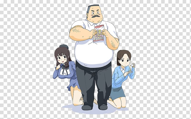 Ojisan and Marshmallow Anime Manga Creators in Pack, Anime transparent background PNG clipart