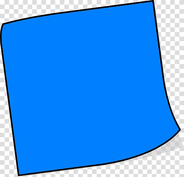 Post-it note Paper Blue , Blue Rectangle transparent background PNG clipart