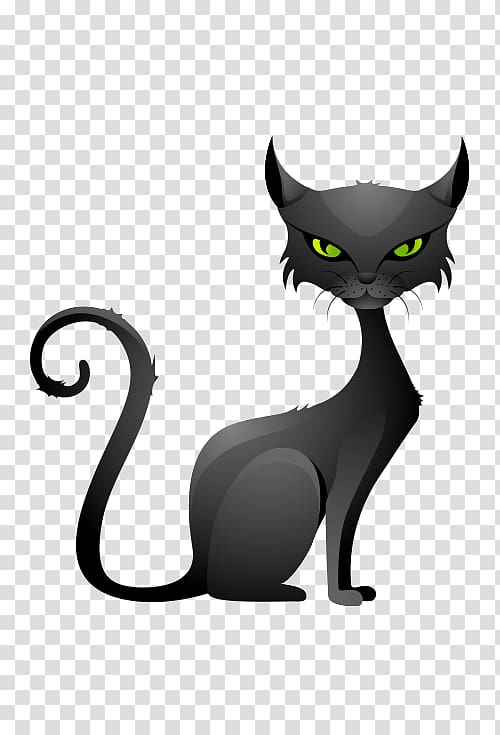 Black cat Kitten Whiskers Domestic short-haired cat, cartoon cat transparent background PNG clipart