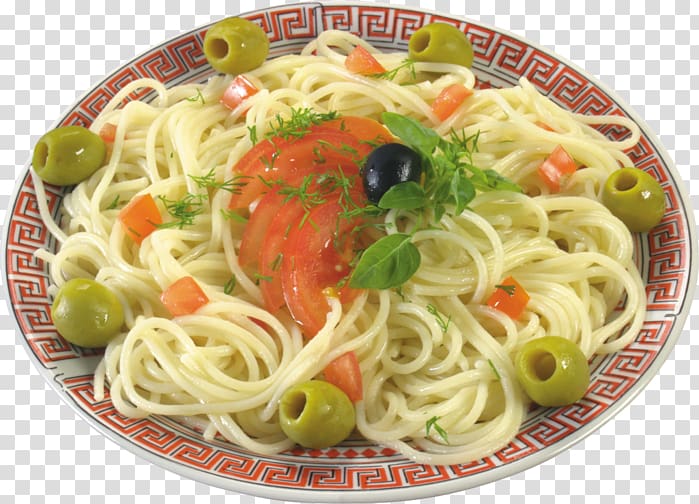 Spaghetti aglio e olio Spaghetti alla puttanesca Spaghetti alle vongole Chinese noodles Chow mein, spaghetti and meatballs transparent background PNG clipart