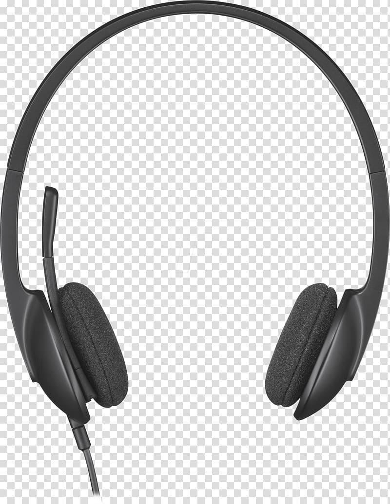 Digital audio Microphone Headphones Logitech USB, golden stereo 3 transparent background PNG clipart