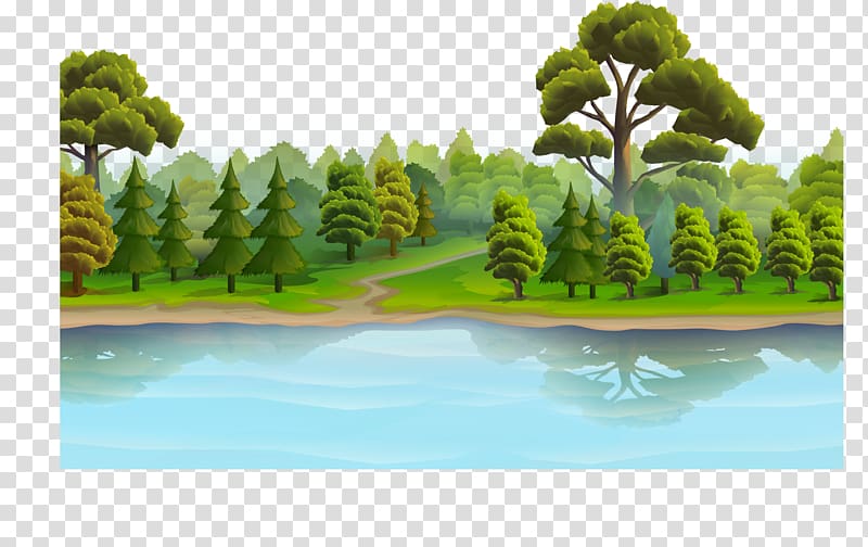 , painted small lake transparent background PNG clipart