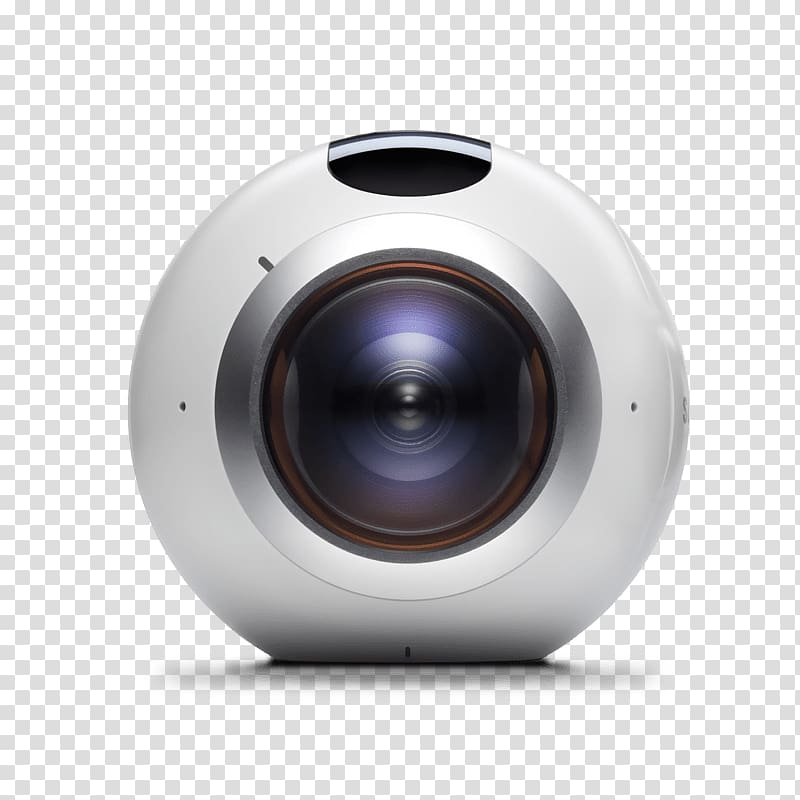 round white webcam illustration, Samsung 360 Camera transparent background PNG clipart