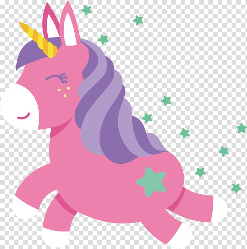 pink unicorn illustration, Invisible Pink Unicorn, The pink running Unicorn transparent background PNG clipart