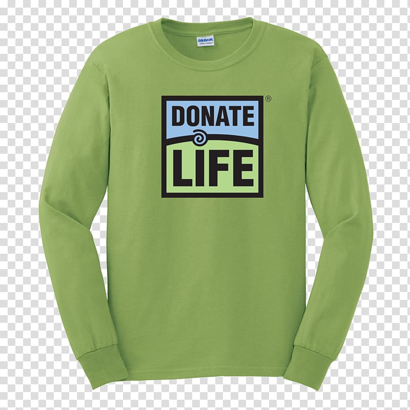 Donate Life America Organ donation T-shirt Sleeve, T-shirt transparent background PNG clipart