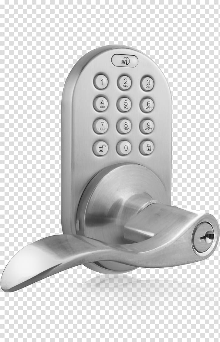 Electronic lock Dead bolt Door handle, door lock transparent background PNG clipart