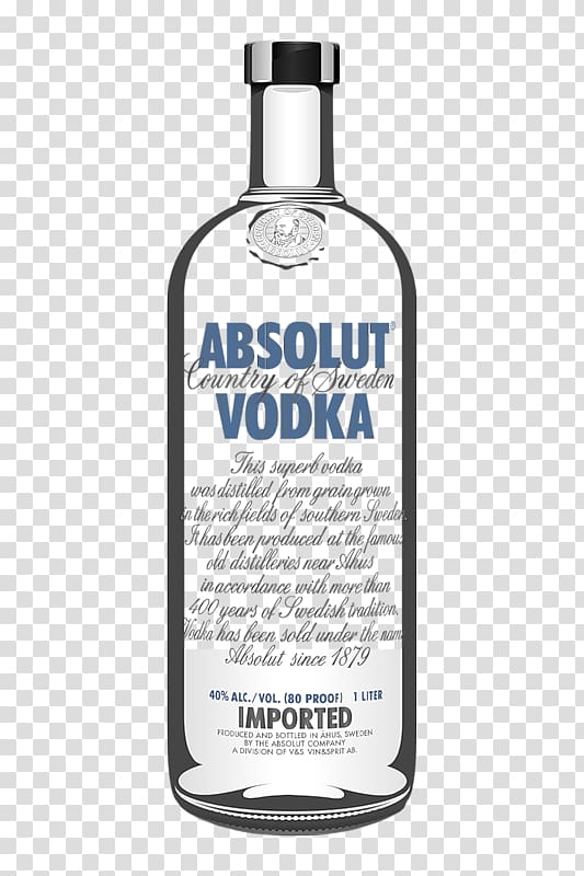 Abosolut Vodka bottle , Absolut Vodka Bottle V&S Group Wine, vodka transparent background PNG clipart