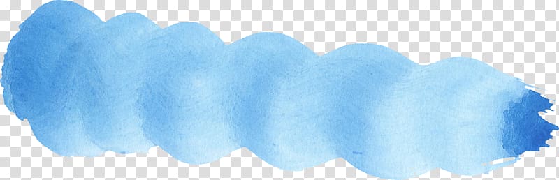 Watercolor painting Brush, blue stroke transparent background PNG clipart
