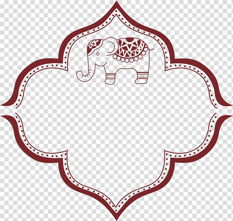 red elephant illustration, Dubai Foot , Dubai elephant border transparent background PNG clipart