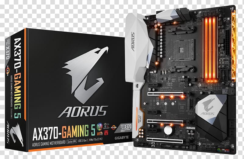 Socket AM4 Gigabyte GA-AX370-Gaming 5 Motherboard Gigabyte Technology Ryzen, am4 motherboards 370 transparent background PNG clipart