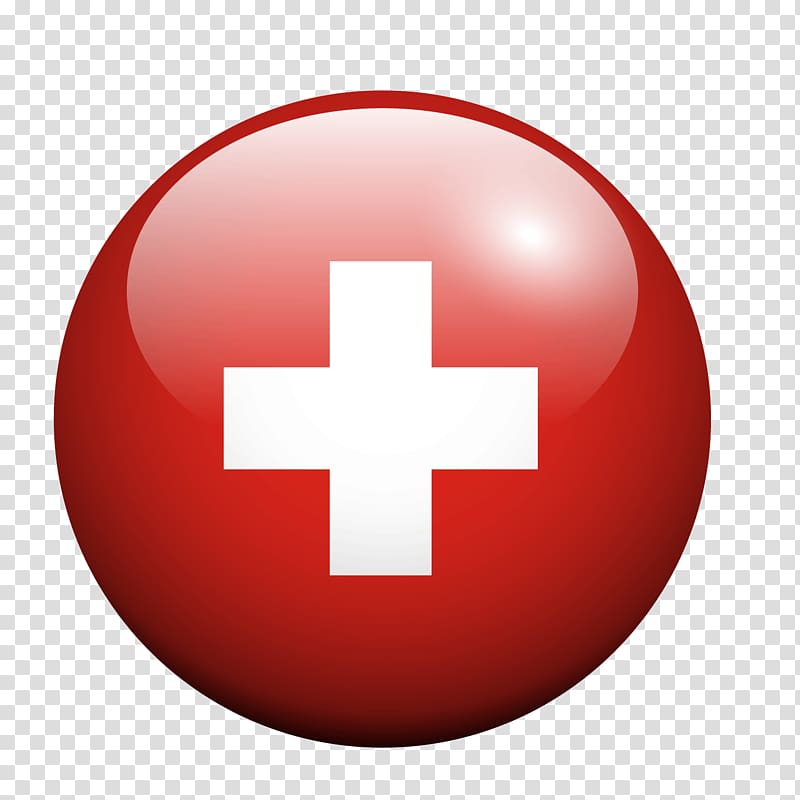 White and red cross logo, Red Cross Red Circle texture transparent