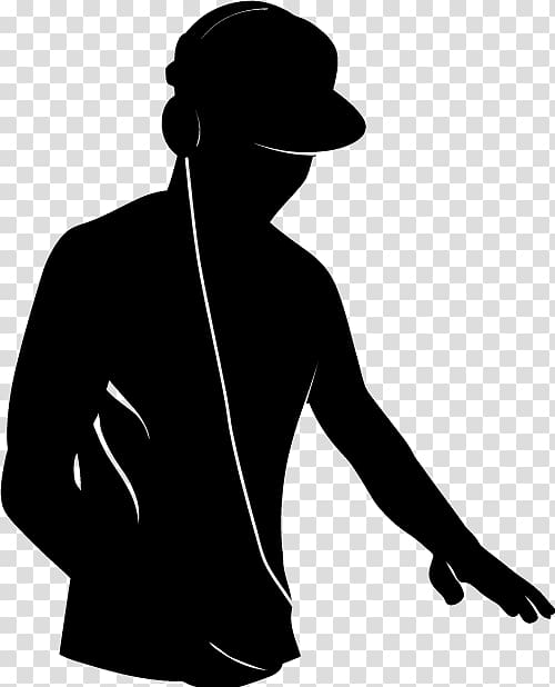 Disc jockey DJ mixer Silhouette , Silhouette transparent background PNG clipart