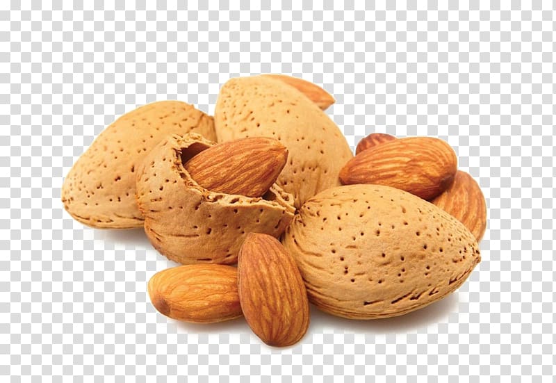 Almond milk Raw foodism Nut, And shelled almonds transparent background PNG clipart
