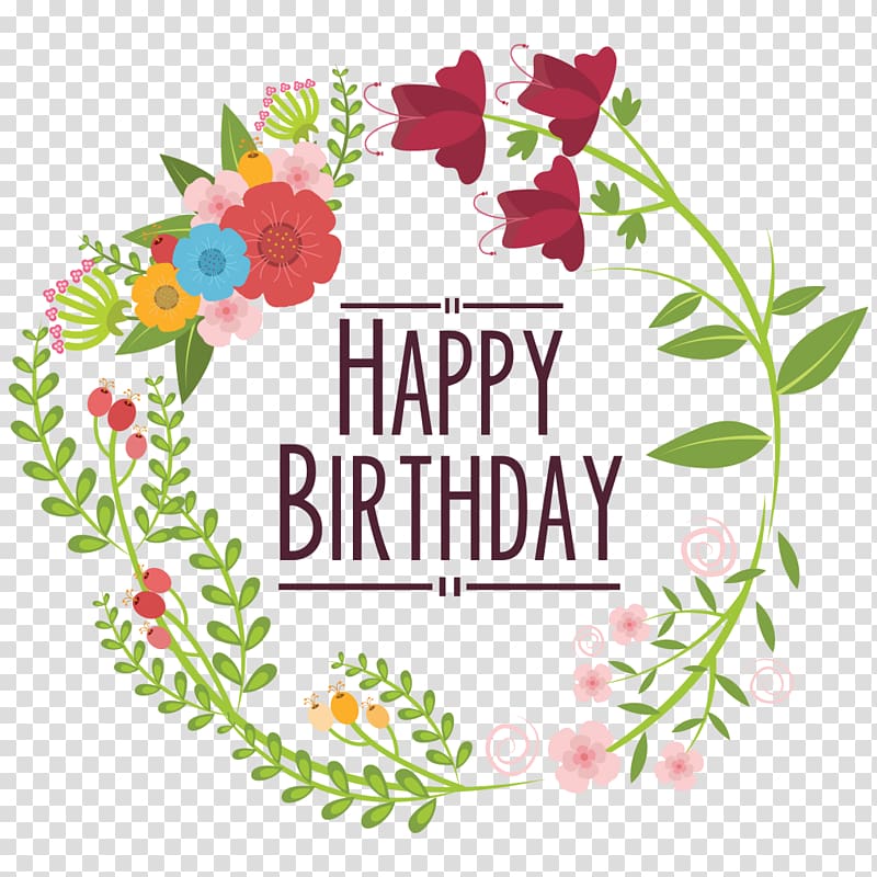 Floral design , flowers happy birthday letter transparent background PNG clipart