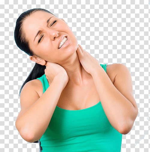Neck pain Back pain Whiplash Therapy, woman transparent background PNG clipart