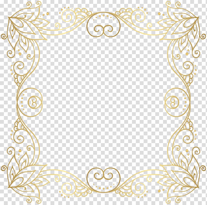 Gold , Gold Border Frame , brown floral transparent background PNG clipart
