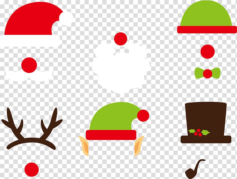 Santa Claus Christmas , Retro antlers Christmas hats transparent background PNG clipart