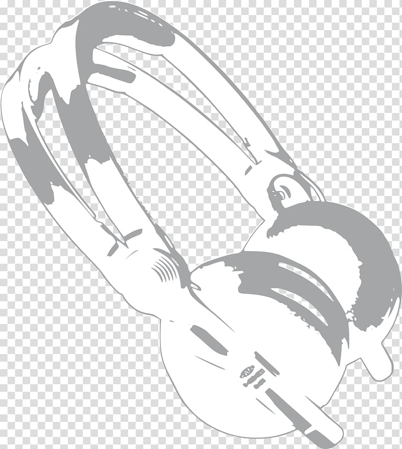 Drawing Monochrome Line art, headphones transparent background PNG clipart
