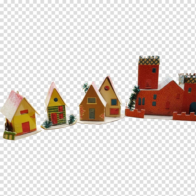 Christmas ornament Gingerbread house Christmas village, village transparent background PNG clipart