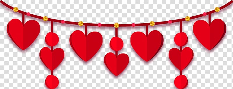 Valentines Day Heart, Bunting Flag Pull transparent background PNG clipart