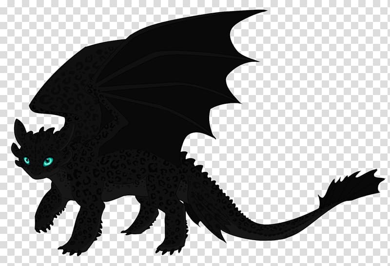Dragon Silhouette Carnivora, Night Fury transparent background PNG clipart