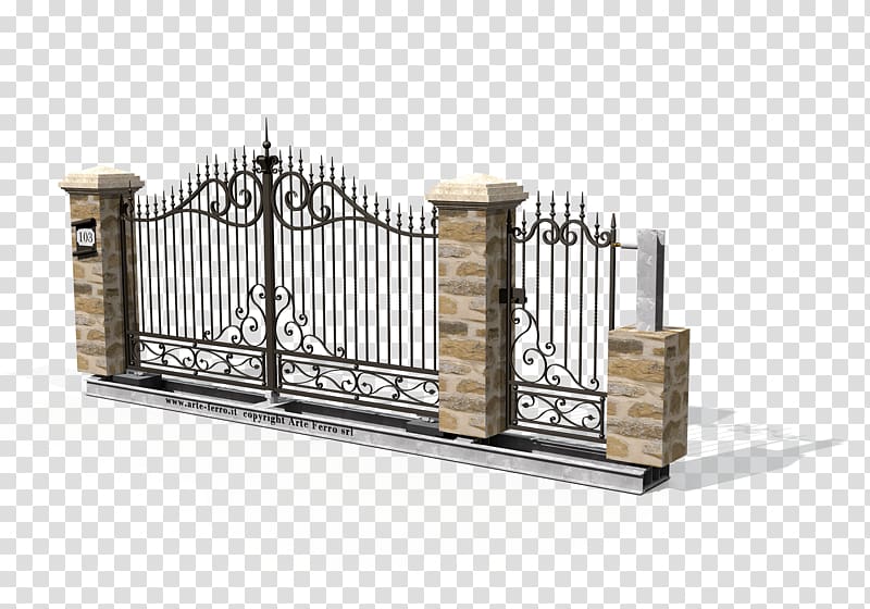 Gate Wrought iron Fence Door, gate transparent background PNG clipart