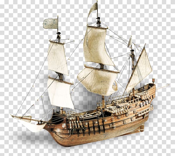 San Francisco 16th century Brigantine Ship Galleon, Ship models transparent background PNG clipart