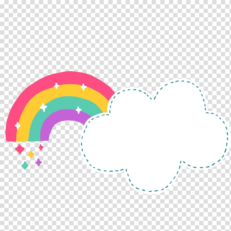 cartoon cute clouds rainbow transparent background PNG clipart