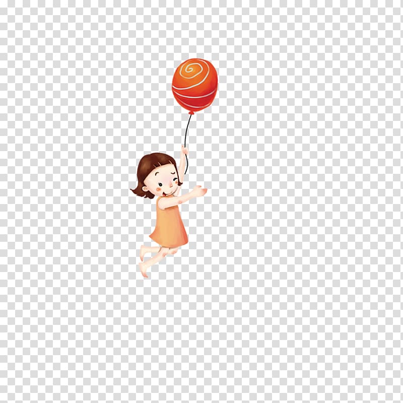 Cartoon Girl Drawing, Creative cartoon girl fly overhead transparent background PNG clipart