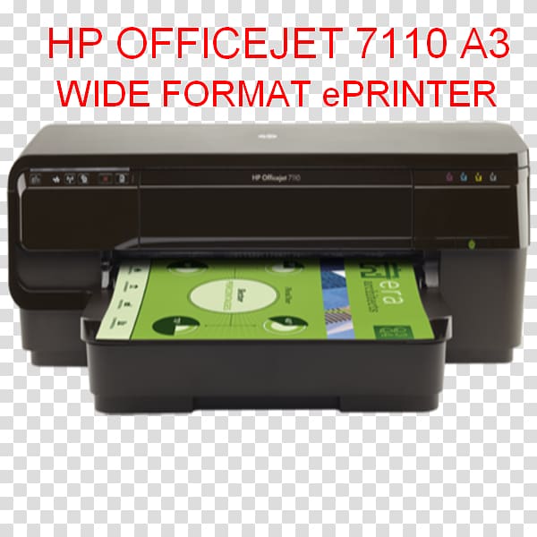 Inkjet printing Hewlett-Packard HP Officejet 7110 Laser printing Printer, hewlett-packard transparent background PNG clipart