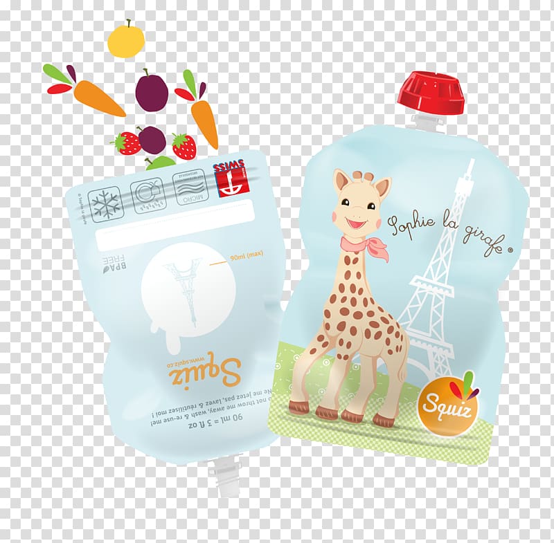 Sophie the Giraffe Baby Food Infant, giraffe transparent background PNG clipart