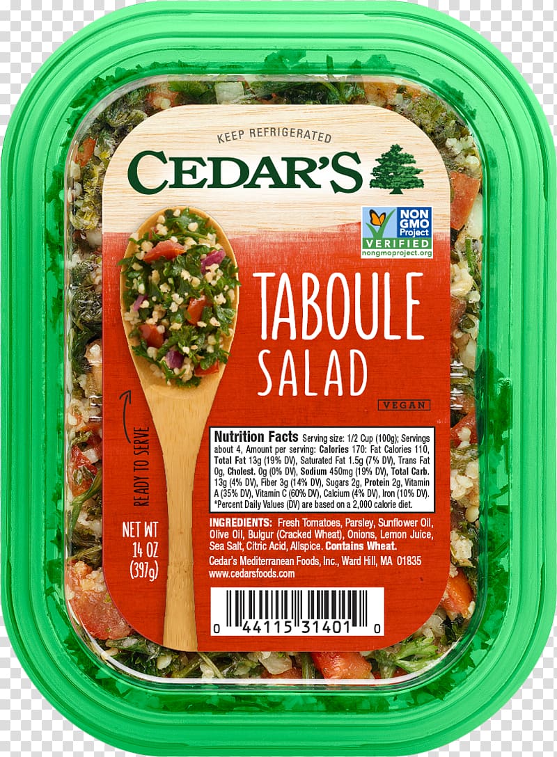 Tabbouleh Mediterranean cuisine Tzatziki Vegetarian cuisine Hummus, salad transparent background PNG clipart