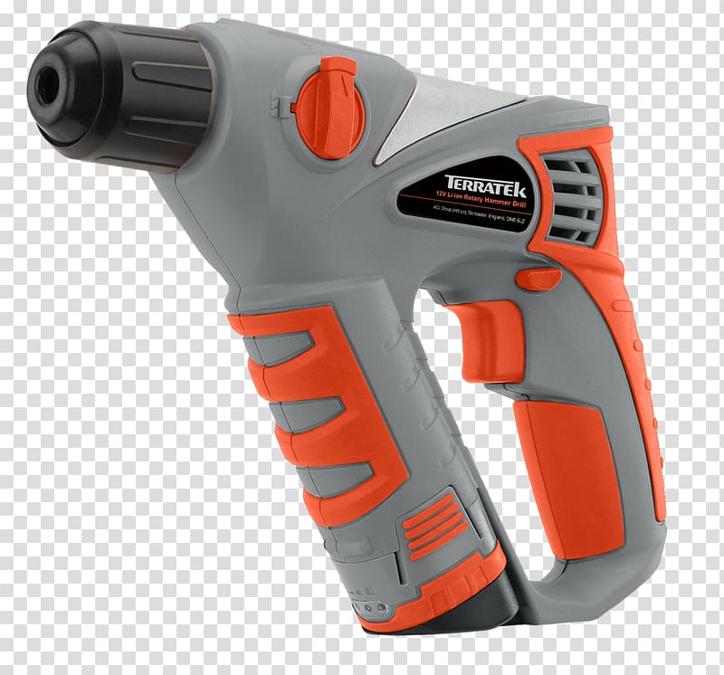 Hammer drill Augers Tool Impact wrench SDS, slim curve transparent background PNG clipart