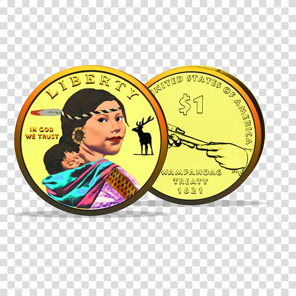 Sacagawea Philadelphia Mint United States Dollar Font, dollar transparent background PNG clipart