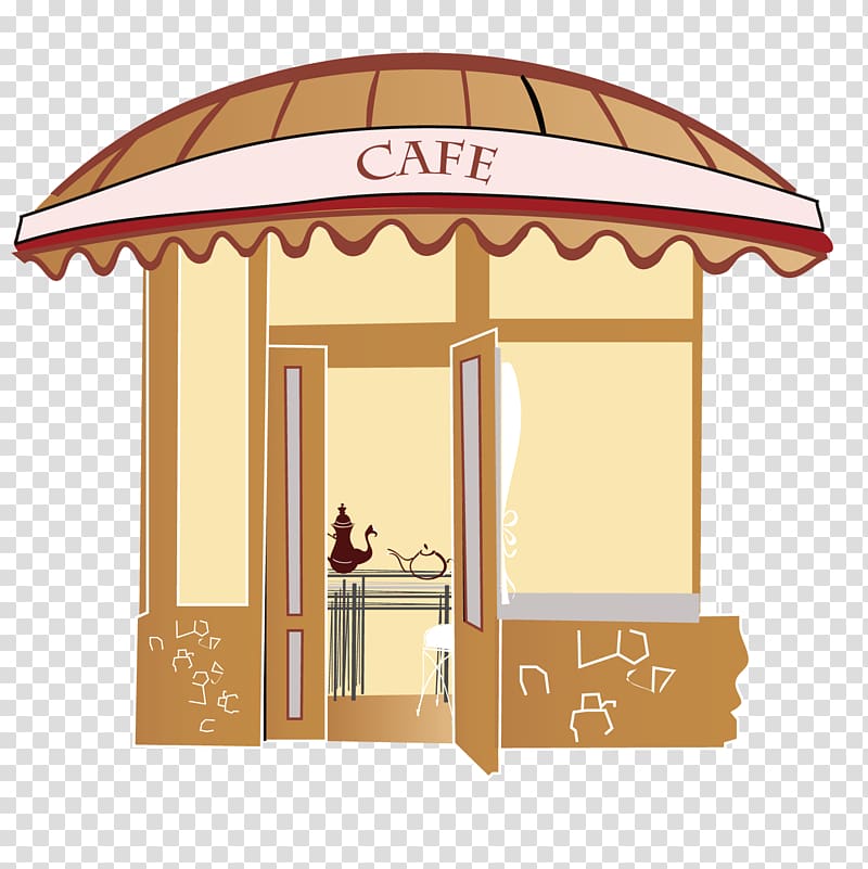 Paris Illustration, Fine coffee shop transparent background PNG clipart