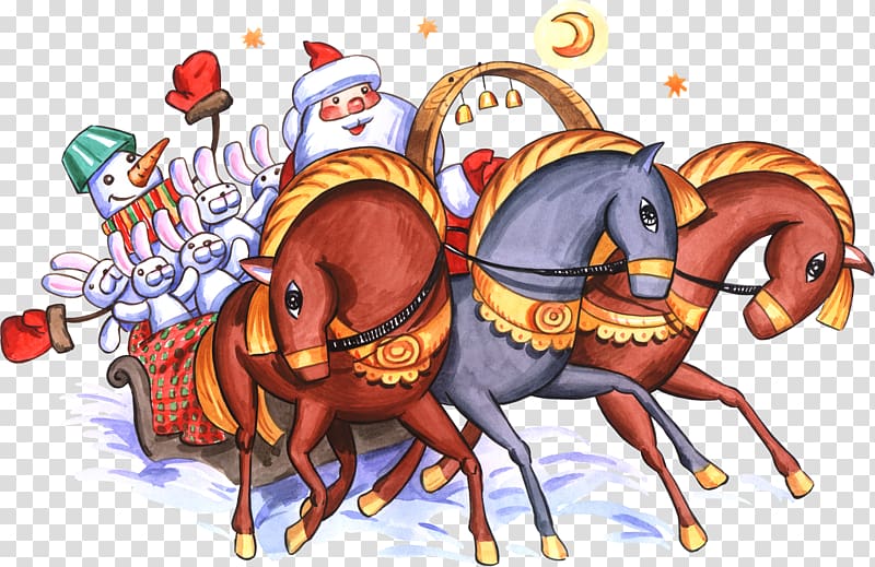 Ded Moroz Snegurochka Santa Claus New Year grandfather, Santa Claus Creative transparent background PNG clipart