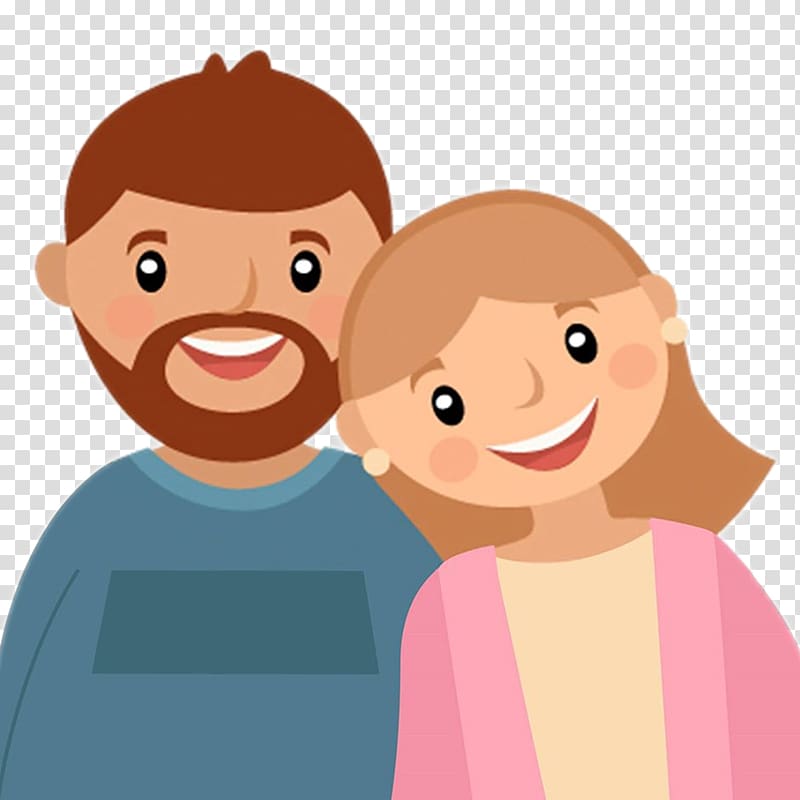 man and woman illustration, Family Cartoon , Parents transparent background PNG clipart