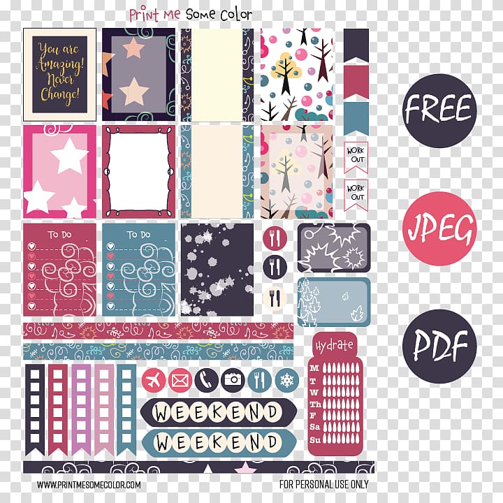 Sticker Brand Credit card Font, Planner stickers transparent background PNG clipart
