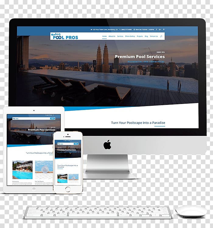 WordPress Theme Computer Monitors Responsive web design, child pool transparent background PNG clipart
