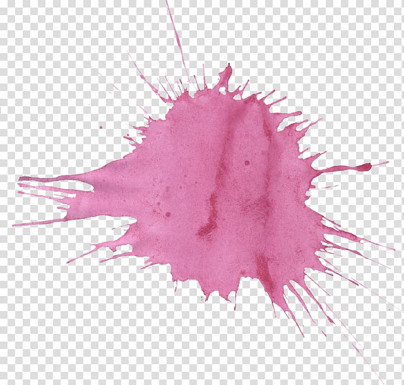 Purple Watercolor painting Magenta, splatter transparent background PNG clipart