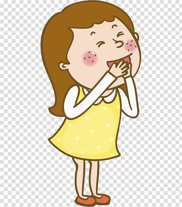 Laughter Happiness Girl Illustration, Laughing girl transparent background PNG clipart