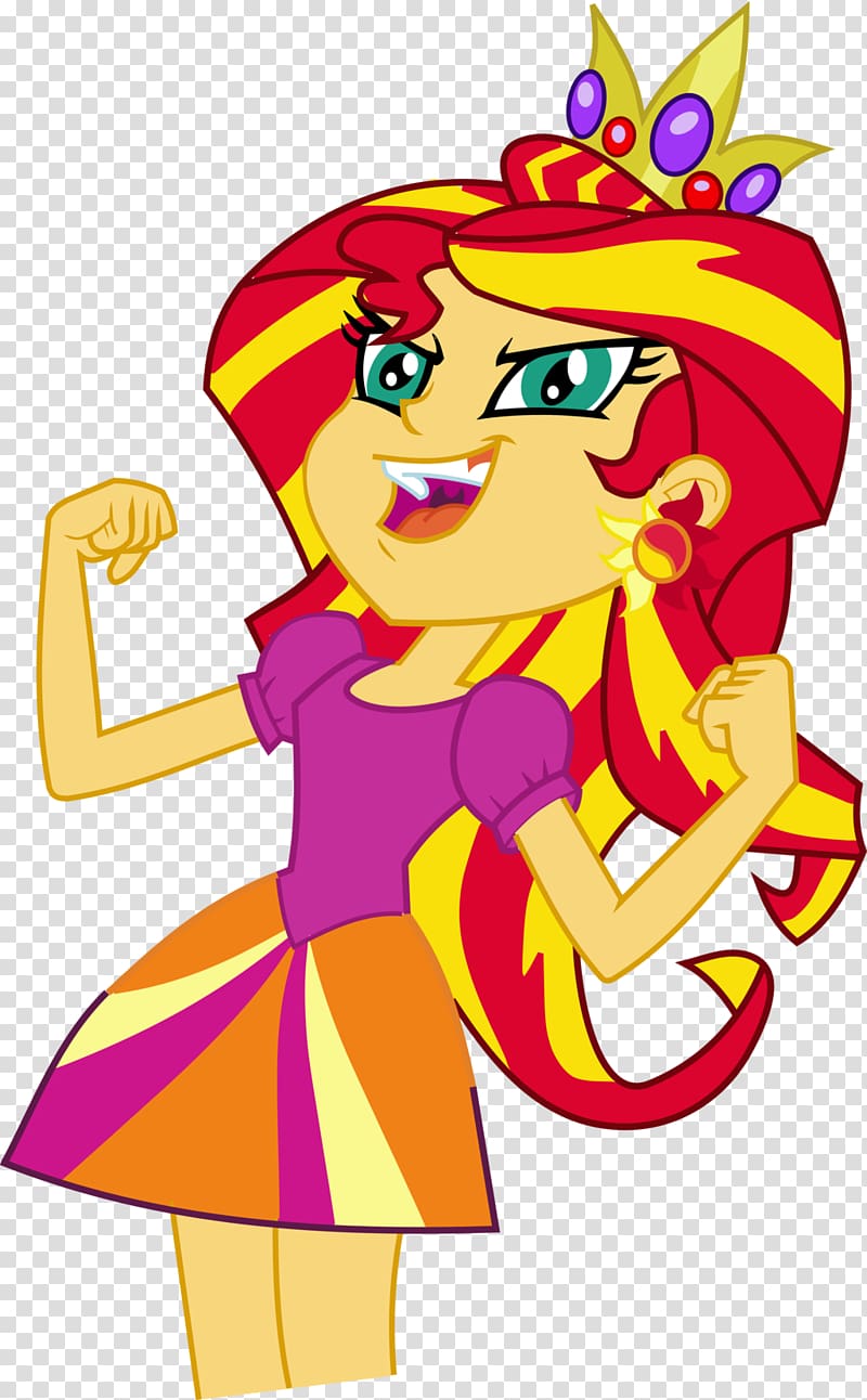 Sunset Shimmer Pony Rainbow Dash Twilight Sparkle Rarity, shine crown transparent background PNG clipart