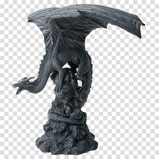 The dragon Fantasy Sculpture Figurine, Stone Statue transparent background PNG clipart