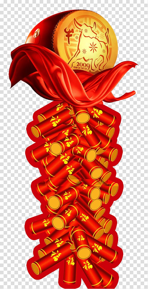 Firecracker Tangyuan Chinese New Year Lantern Festival, Red Chinese New Year firecrackers transparent background PNG clipart