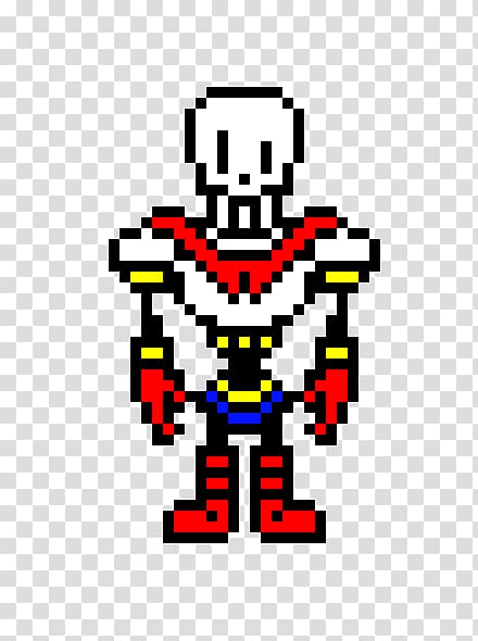 Pixel art Undertale, papyrus pixel art transparent background PNG clipart