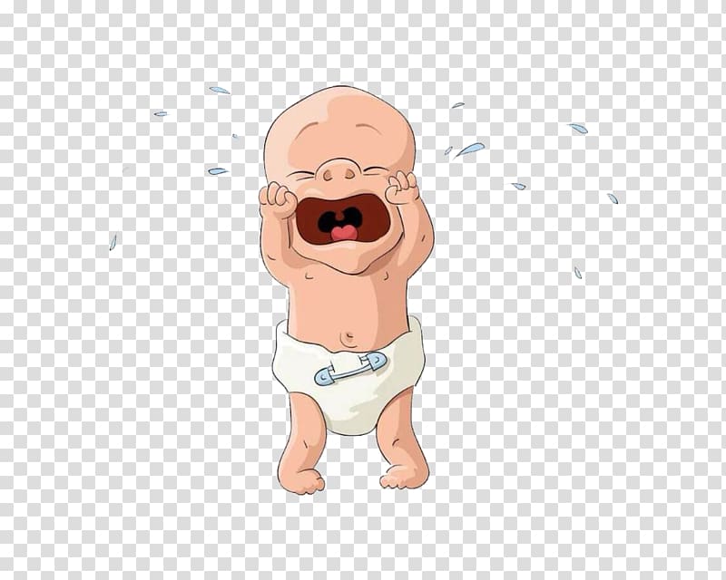 crying baby , Infant Crying Diaper Illustration, Baby crying transparent background PNG clipart